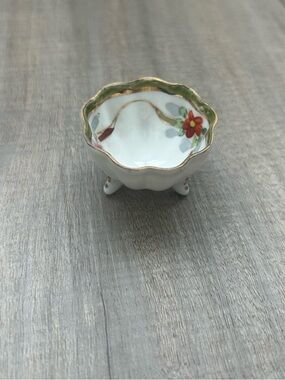 Antique Vintage Nippon Footed Open Salt Cellar Hand Painted